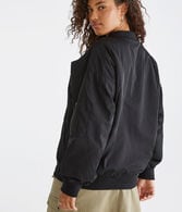 Oversized Sherpa-Lined Bomber Jacket