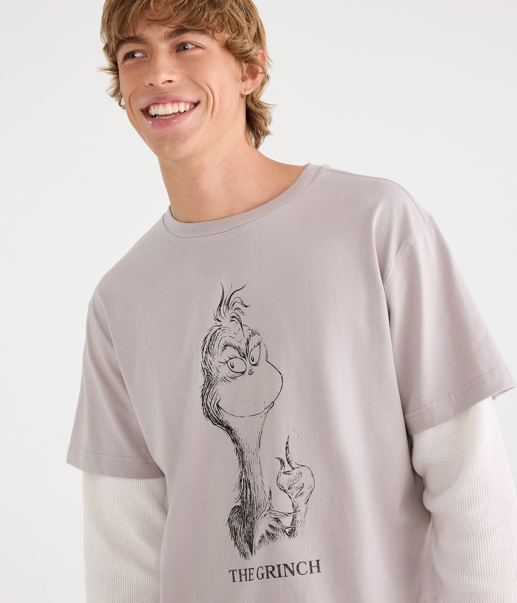 Long Sleeve The Grinch Boxy 2Fer Tee