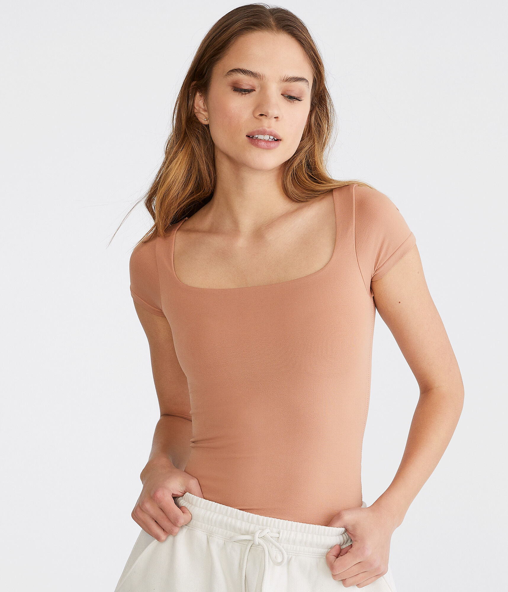 Seriously Soft Sculpt Square-Neck Tee