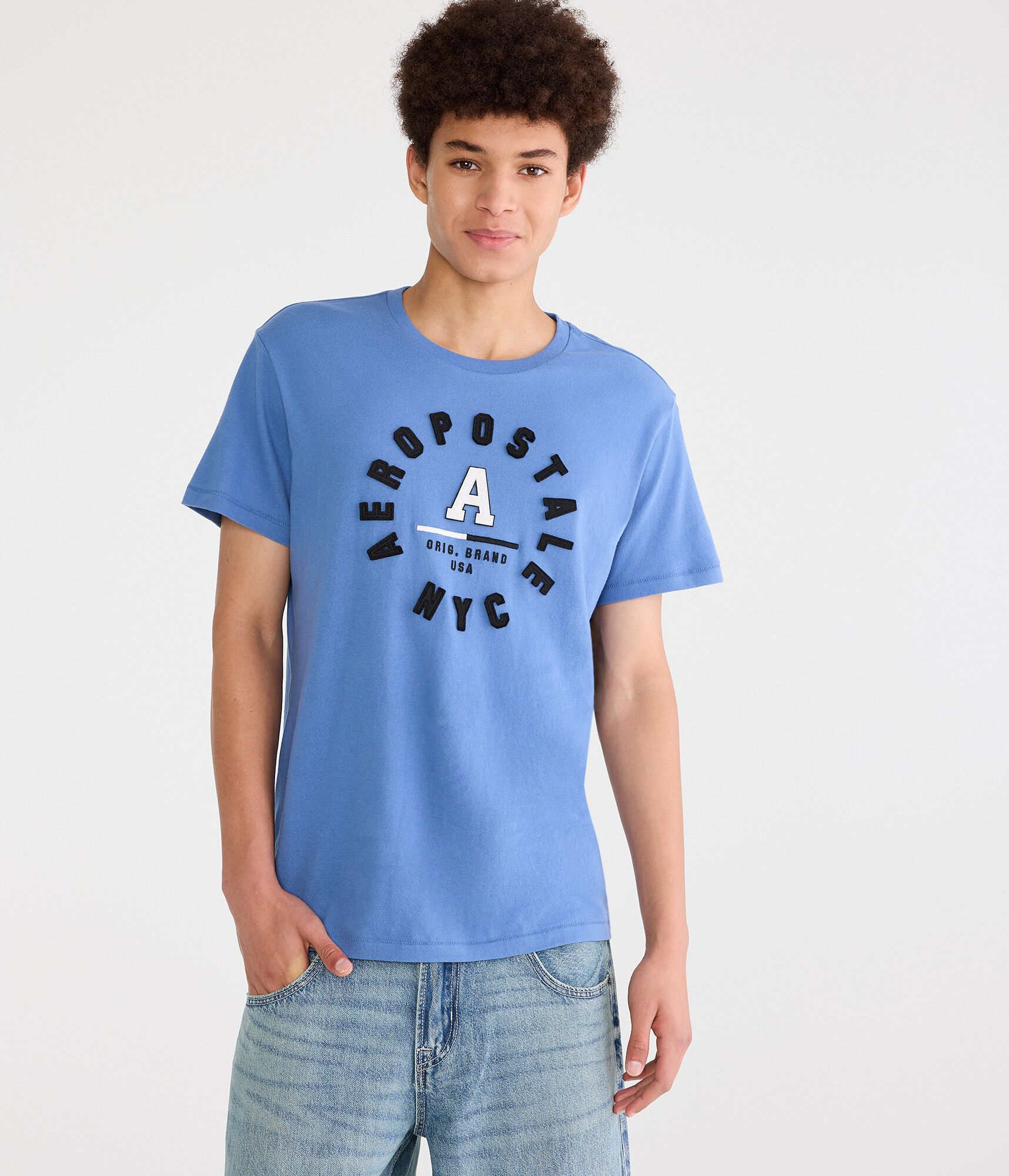 Aeropostale NYC Circle Appliqu&eacute; Graphic Tee