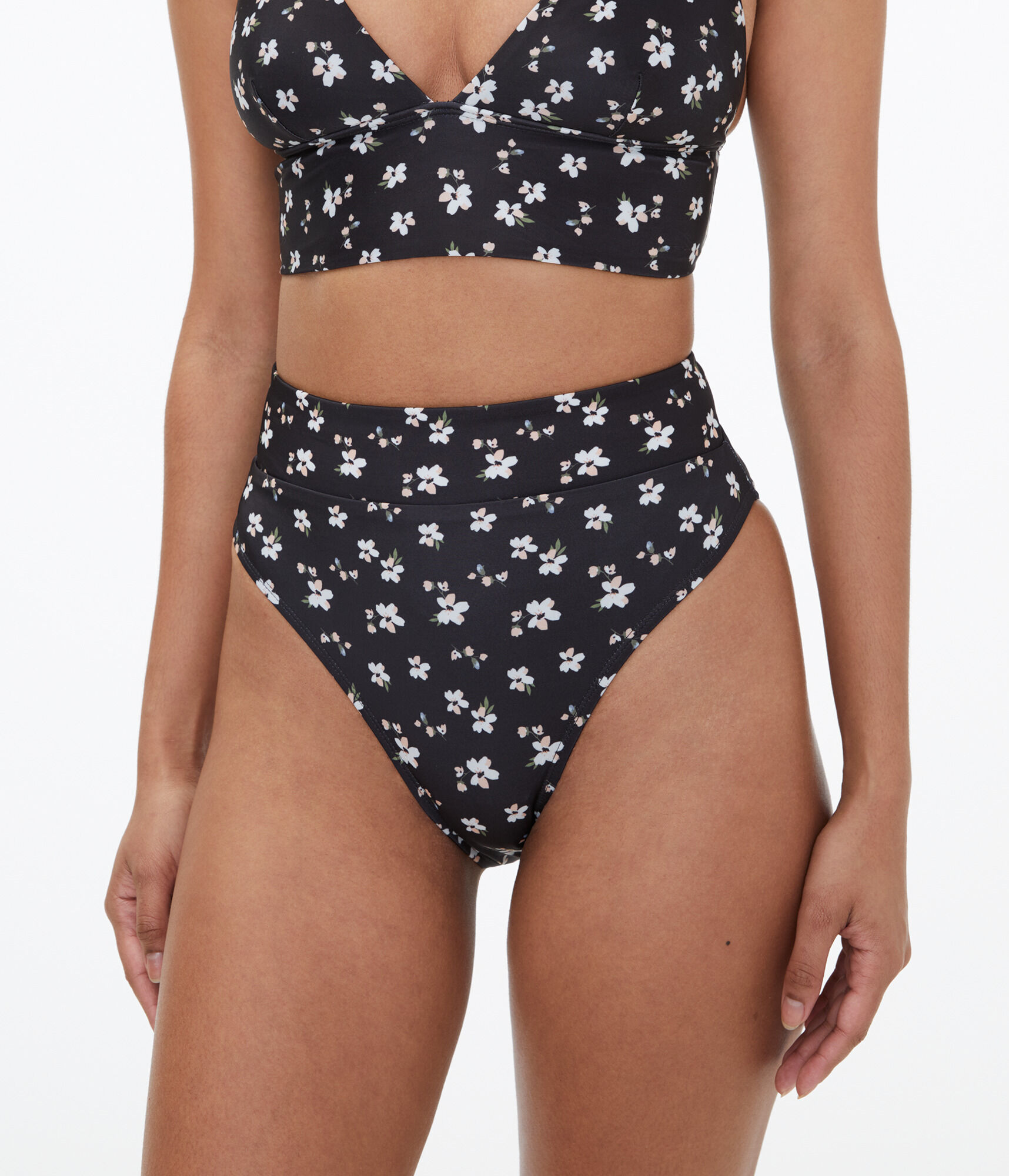 Floral High-Waisted Bikini Bottom