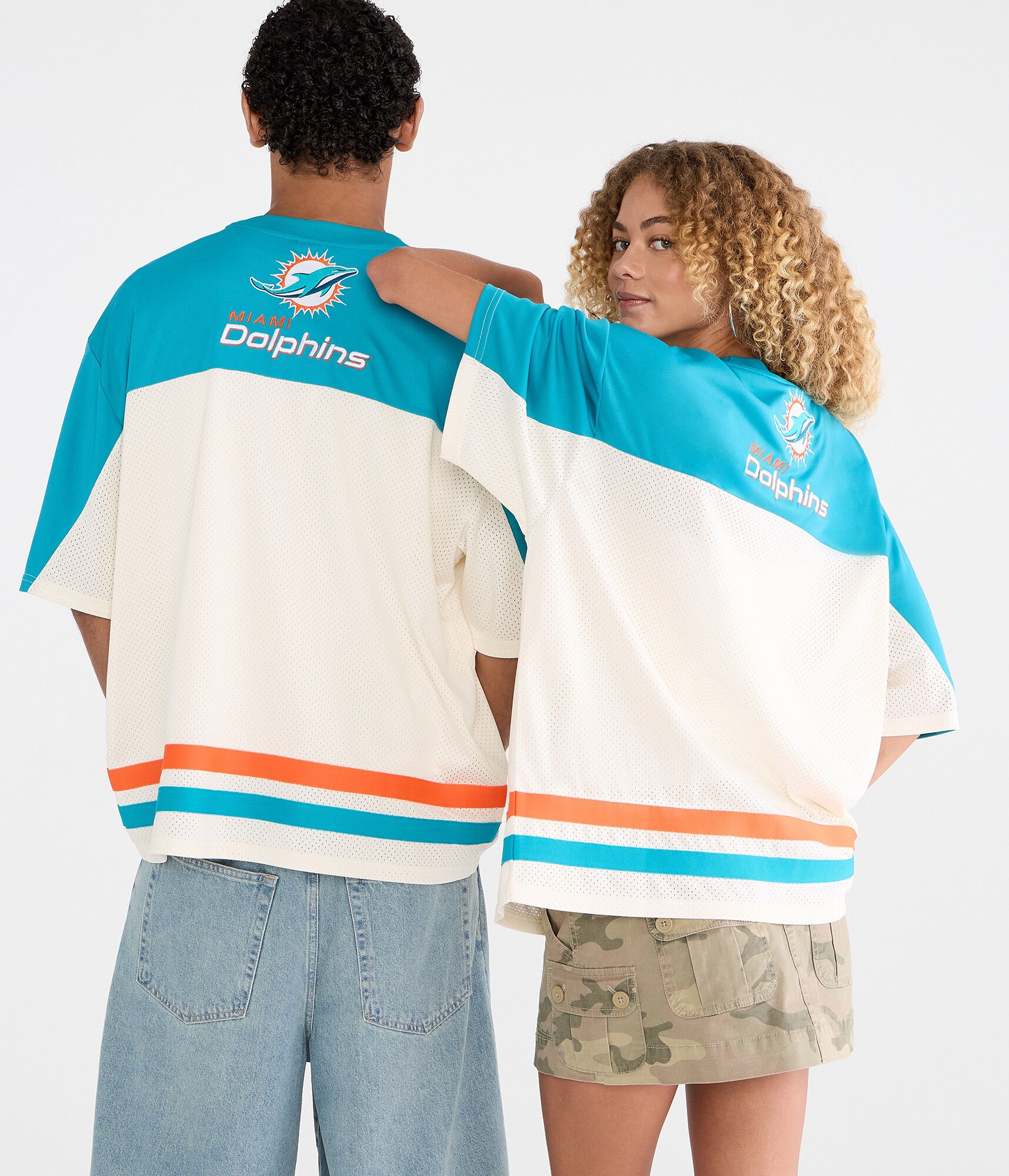 Miami Dolphins Colorblock Mesh Top