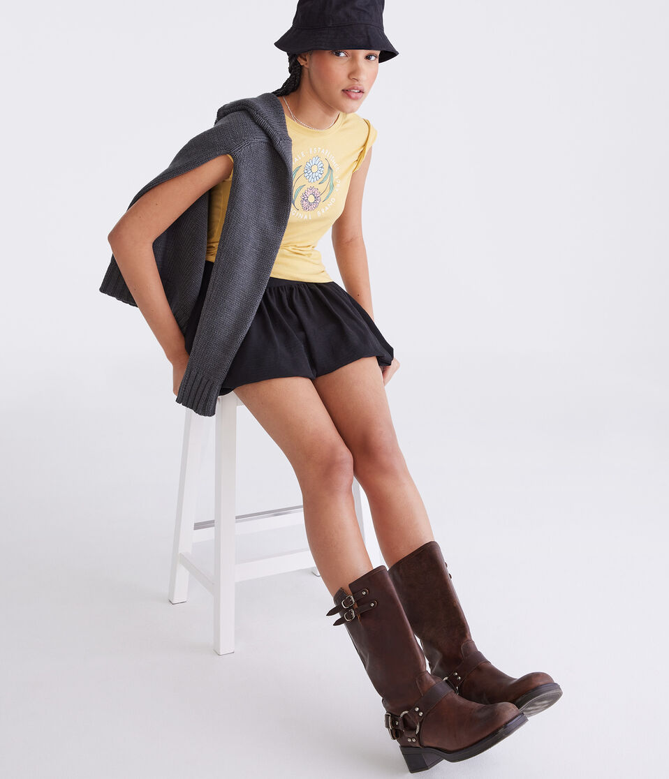 Aeropostale Circle Floral Graphic Tee