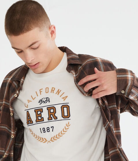 Aero California Bear Appliqué Graphic Tee