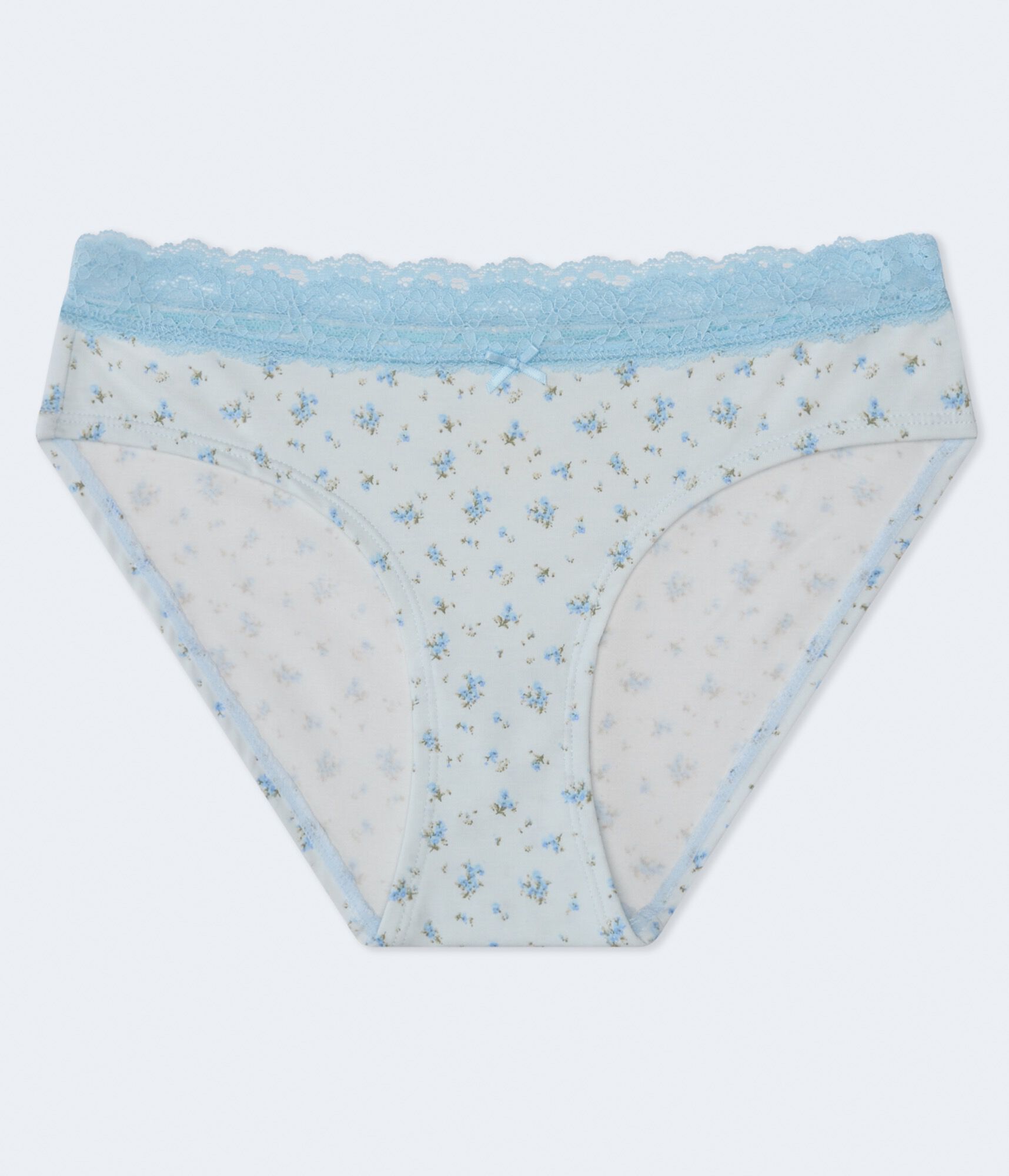 Cotton Floral Lace-Trim Hipster