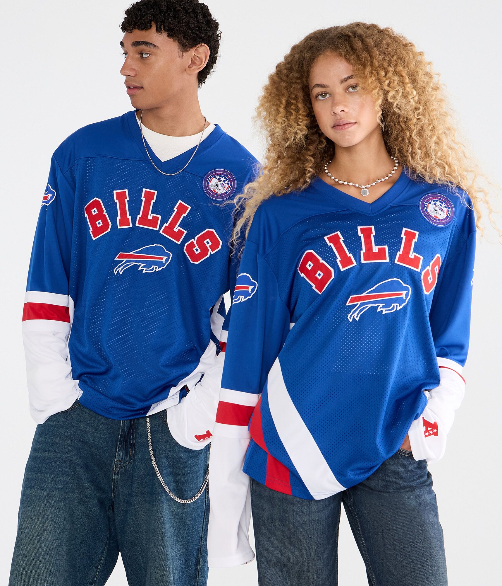 Long Sleeve Buffalo Bills Mesh Top