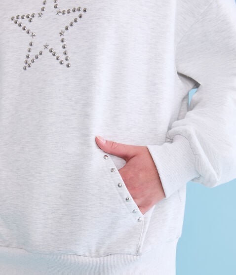 Demetra for Aero Star Studded Pullover Hoodie Demetra for Aero Star Studded Pullover Hoodie