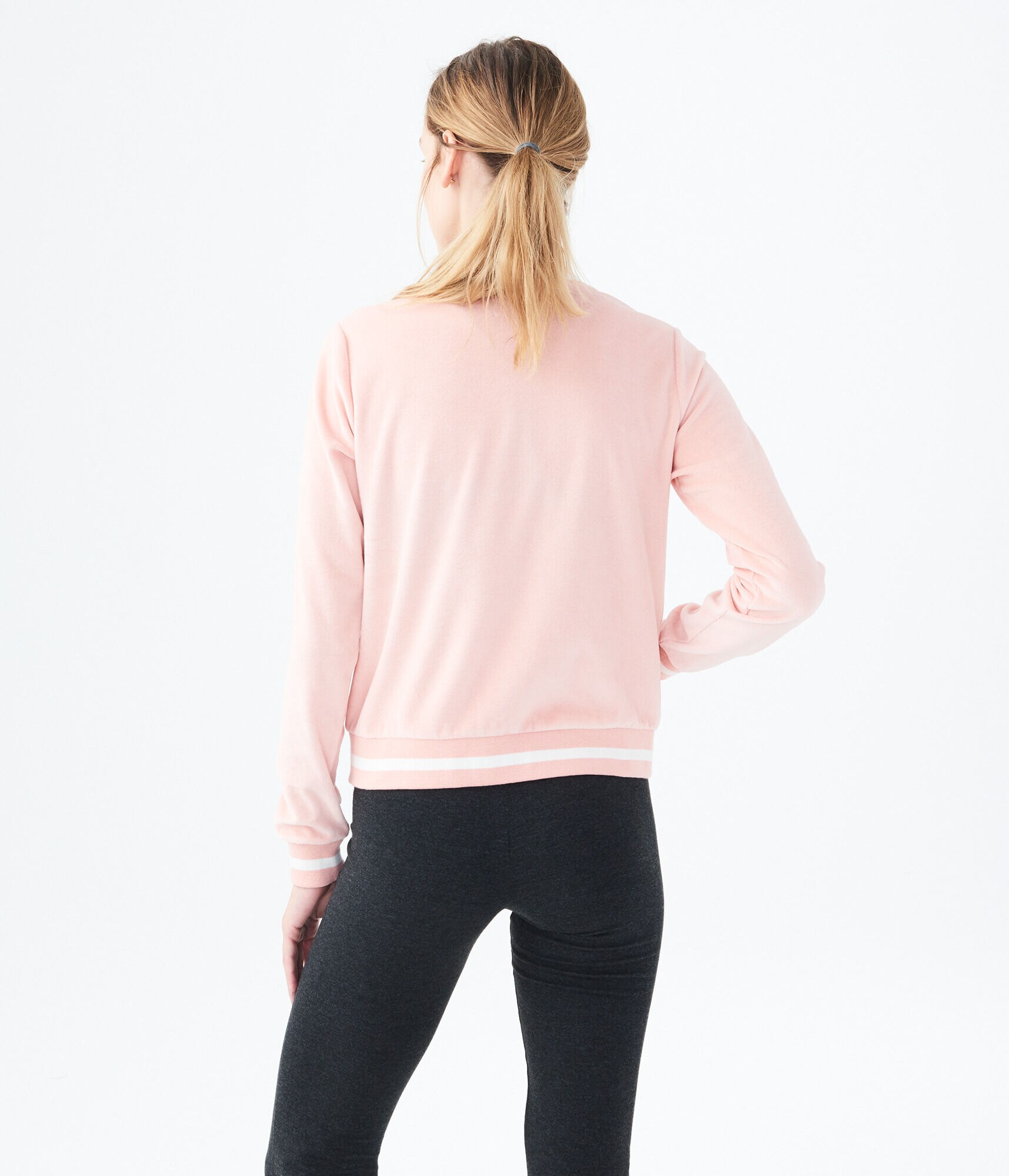 Velour Bomber Jacket