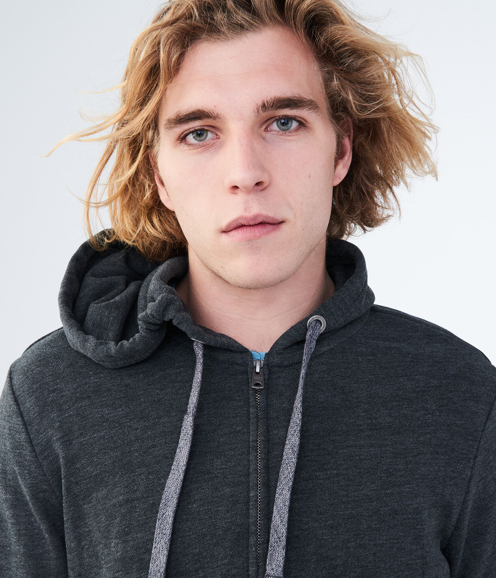 Heathered Full-Zip Hoodie