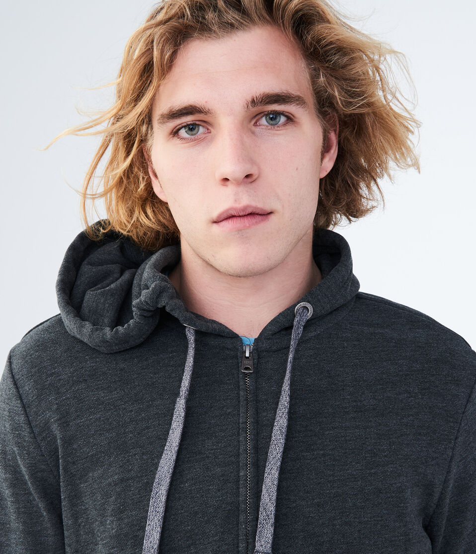 Heathered Full-Zip Hoodie