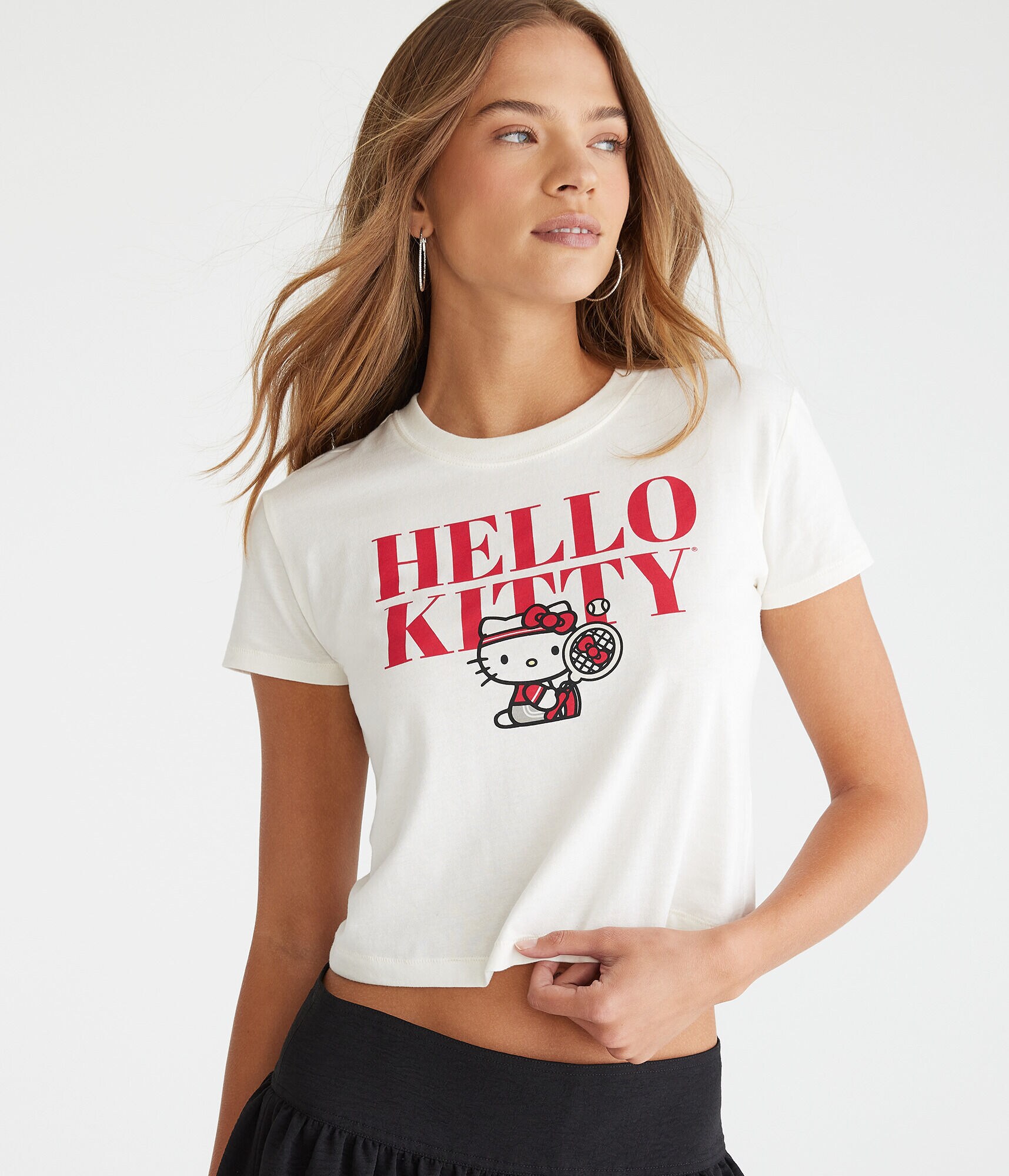 Hello Kitty Tennis Vintage Fit Graphic Tee
