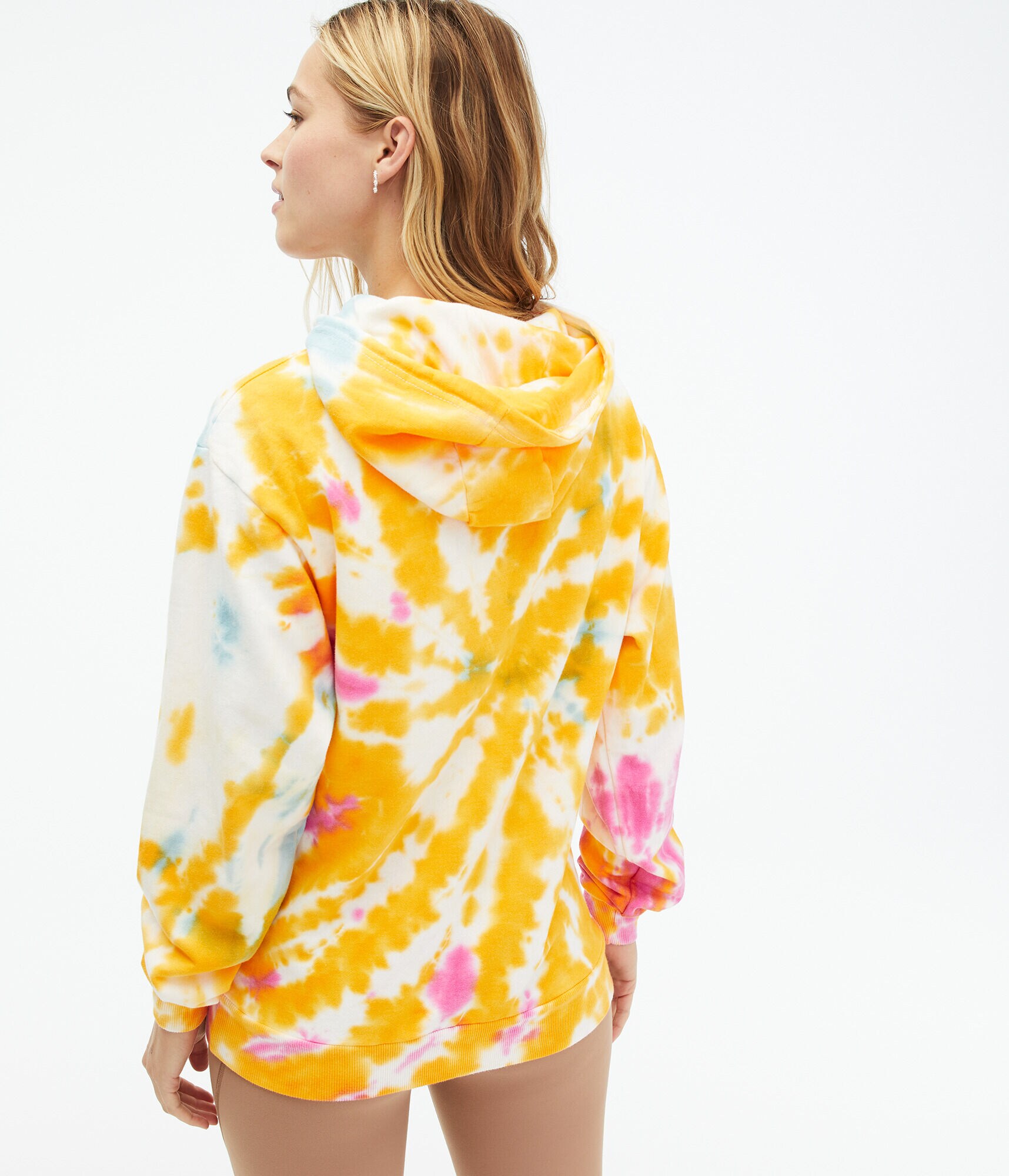 Snoopy Be Kind Tie-Dye Oversized Pullover Hoodie