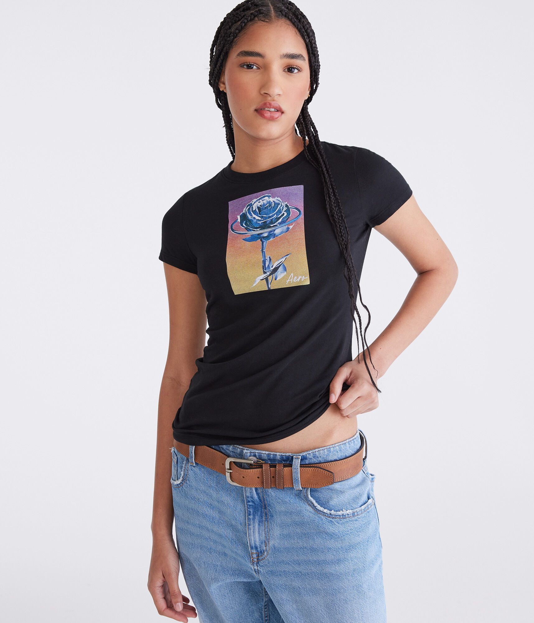 Aero Box Rose Graphic Tee