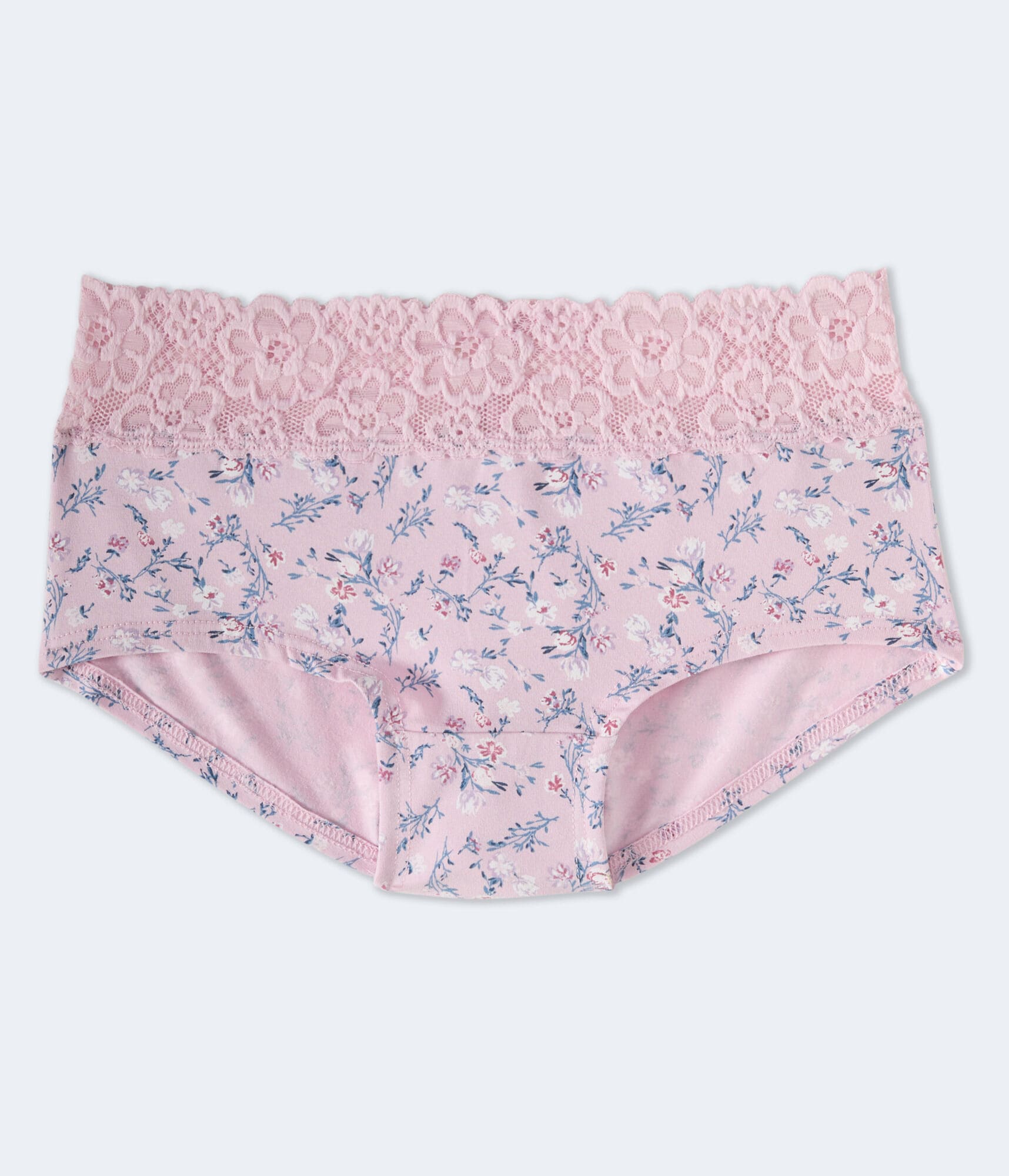 Floral Lace-Trim Boyshort