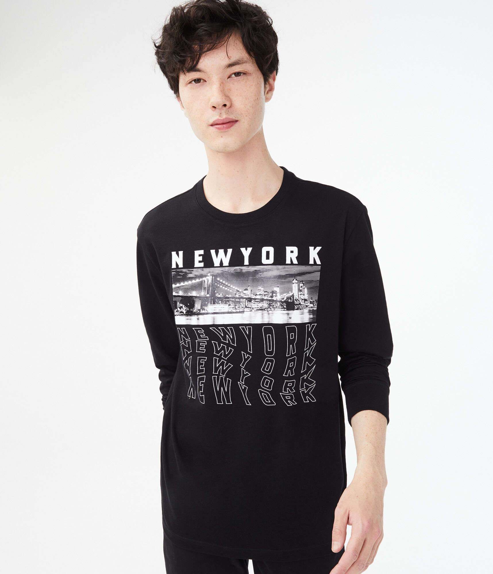 Long Sleeve Stacked New York Graphic Tee