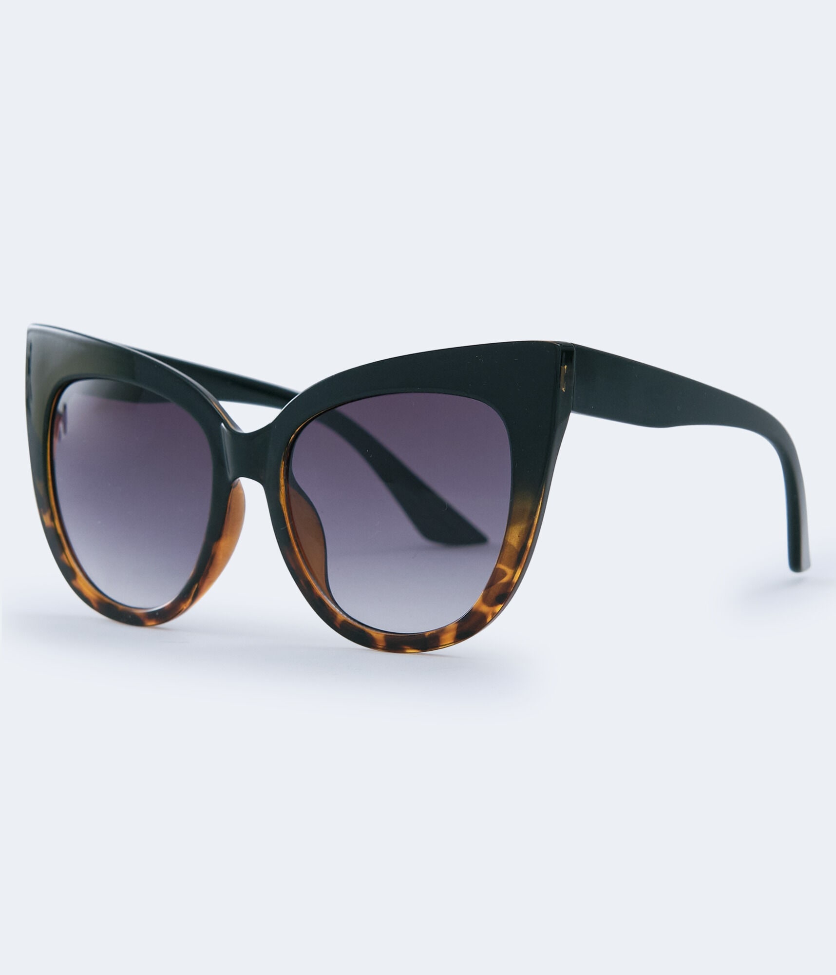 Oversized Tortoiseshell Extreme Cateye Sunglasses