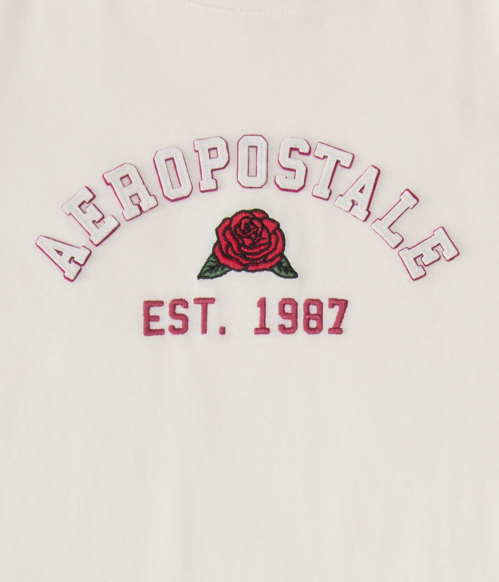 Aeropostale Rose Appliqué Graphic Tee