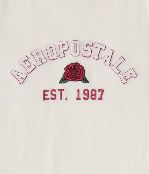Aeropostale Rose Appliqué Graphic Tee Aeropostale Rose Appliqué Graphic Tee