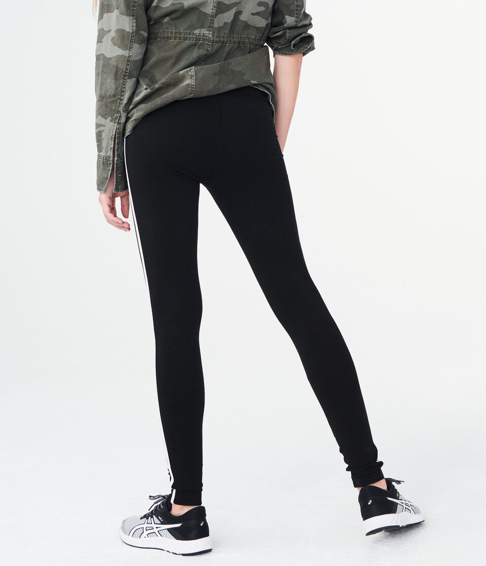 High-Waisted Side-Stripe Leggings