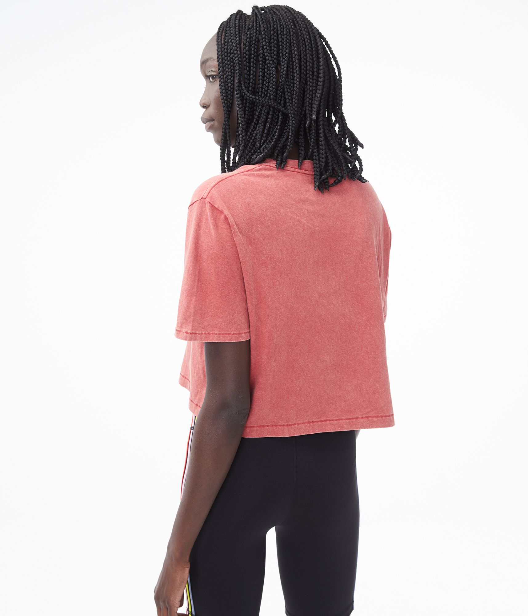 Mineral Wash Cropped Boxy Crew Tee