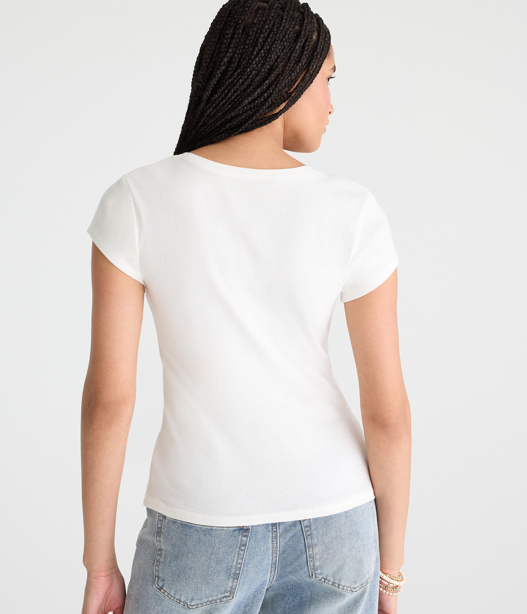 Seriously Soft Lace Crossover V-Neck Tee