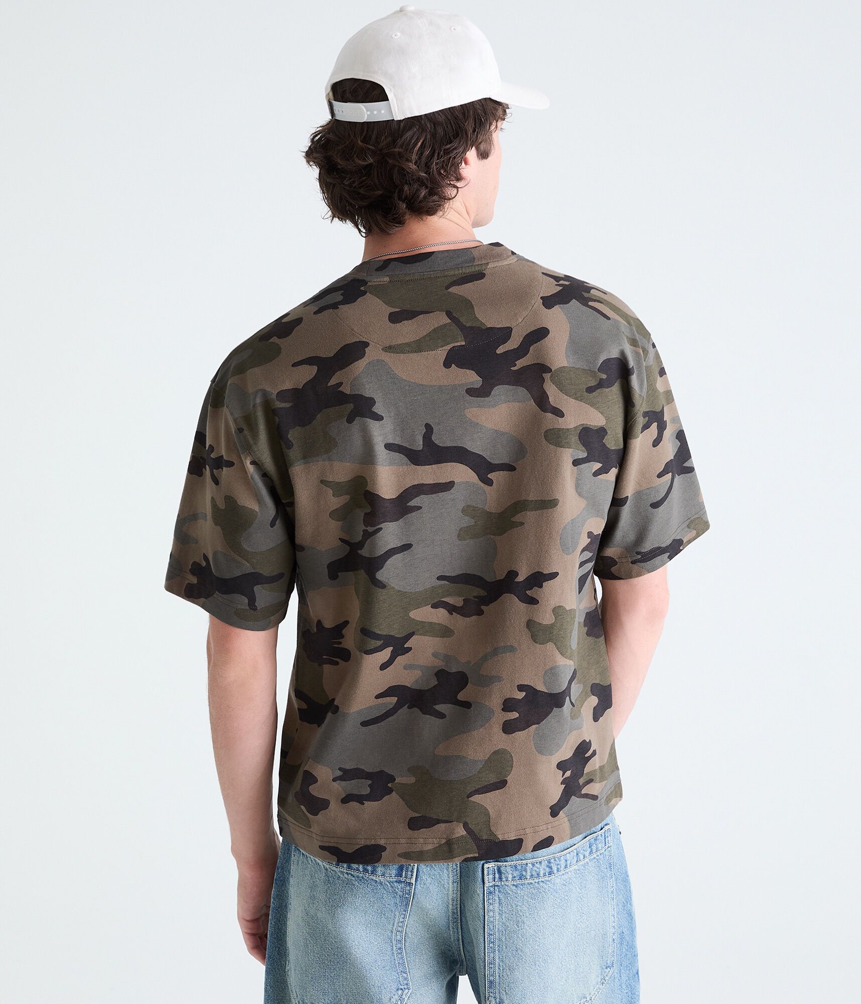 Camo Heavyweight Boxy Crew Tee