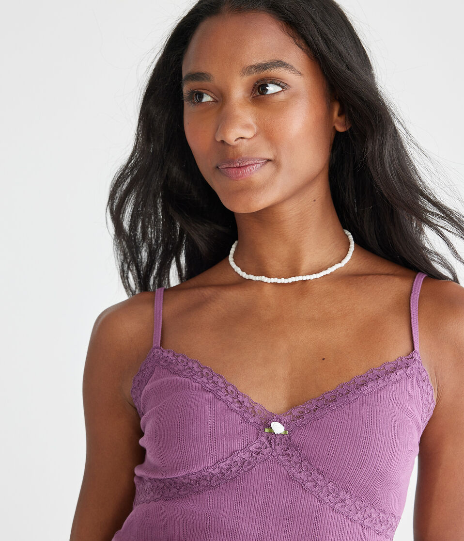 Crossover Lace V-Neck Cami