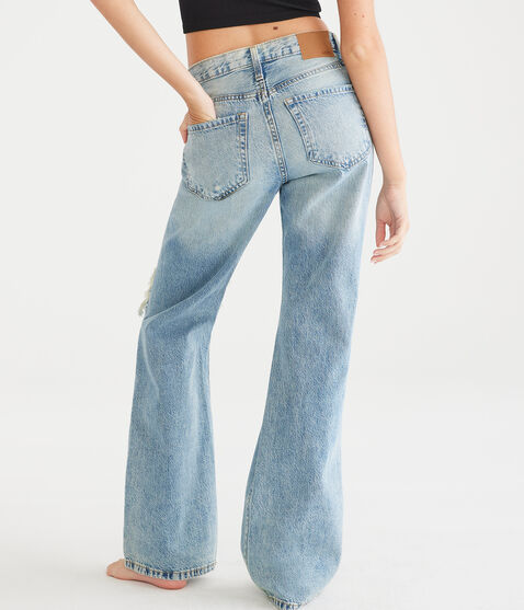 Low-Rise Boyfriend Flare Jean
