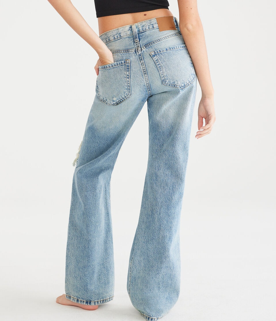Low-Rise Boyfriend Flare Jean