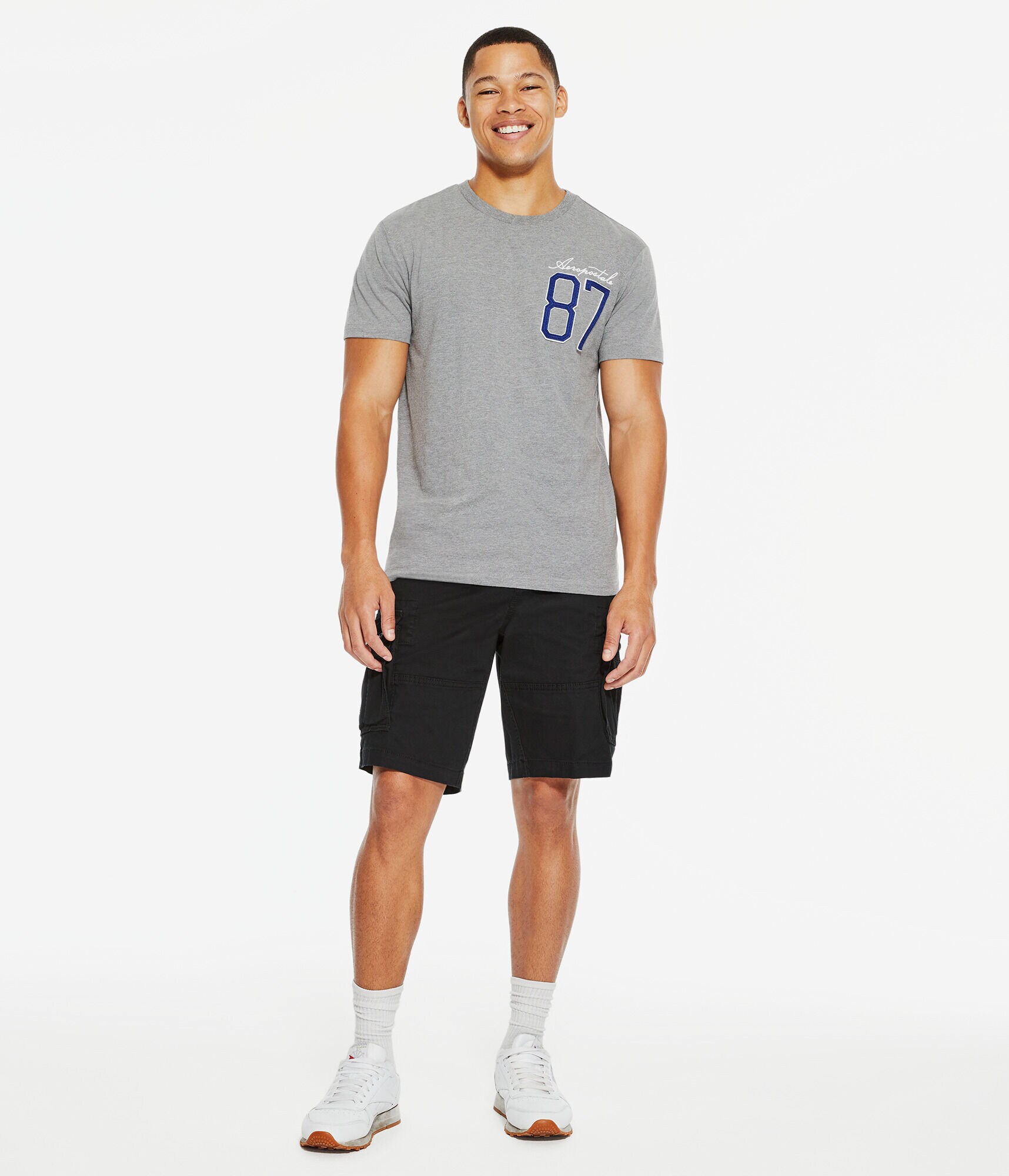 Aeropostale 87 Logo Appliqu&eacute; Graphic Tee