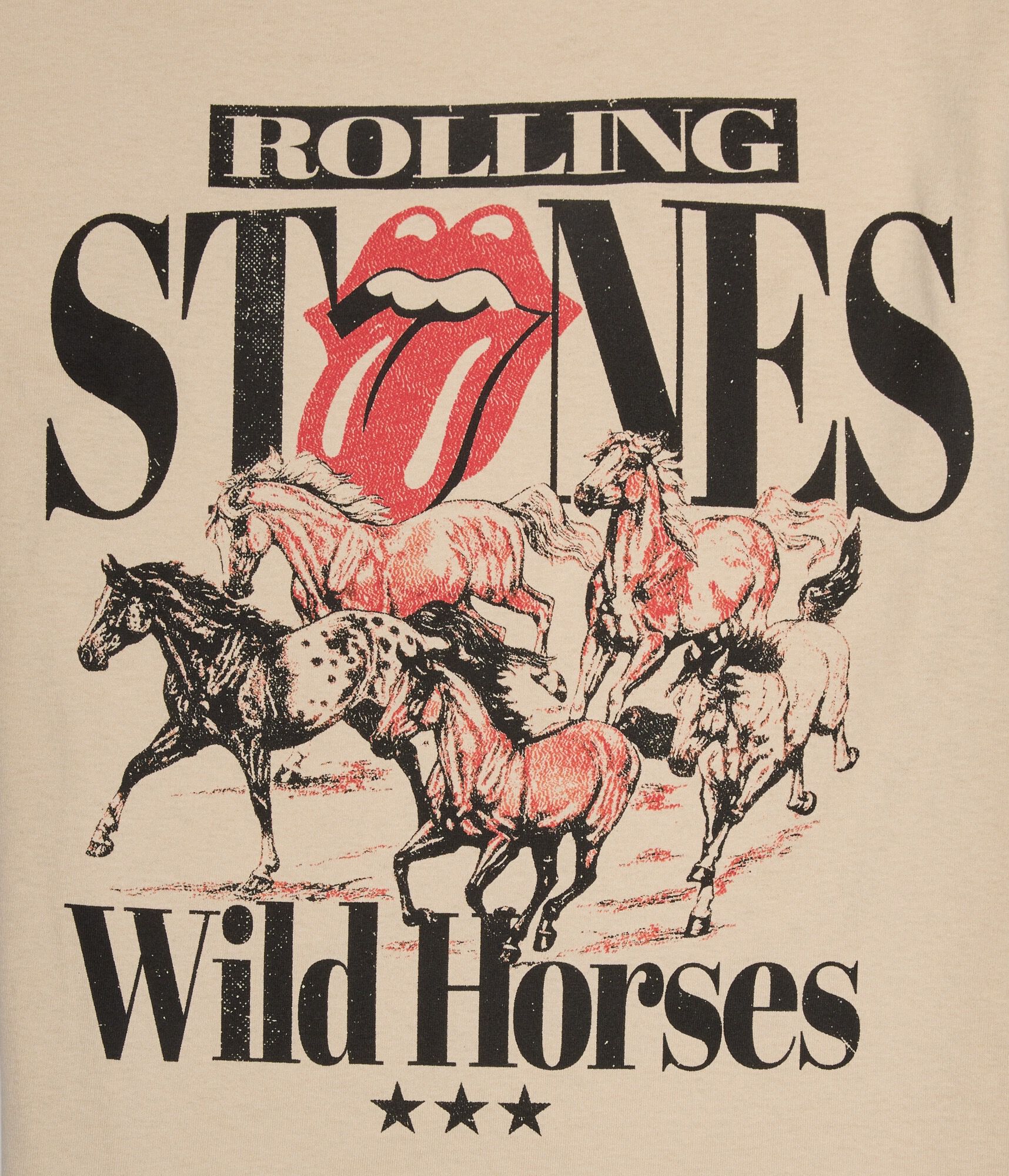 Rolling Stones Wild Horses Relaxed Graphic Tee