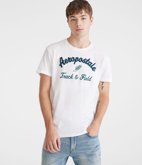 Aeropostale Track & Field Appliqué Graphic Tee
