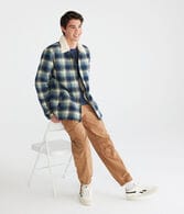 Plaid Sherpa-Lined Full-Zip Flannel Shacket