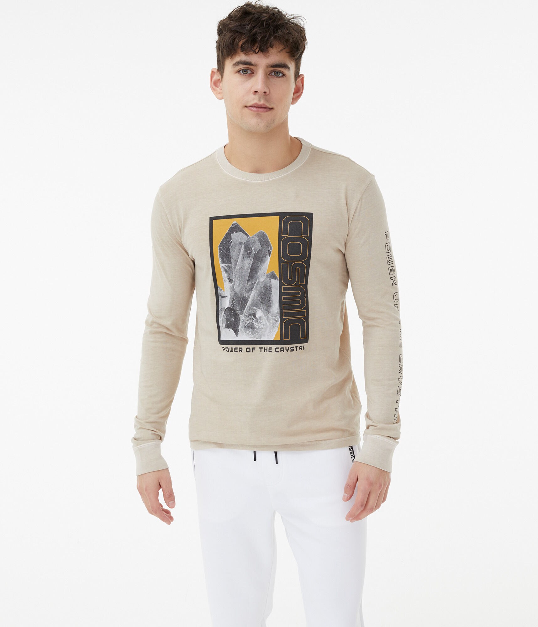 Long Sleeve Cosmic Crystal Graphic Tee