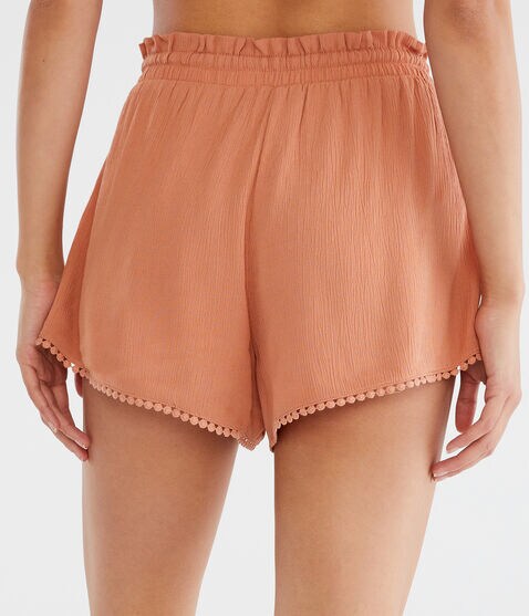 Crinkled High-Rise Petal Skort