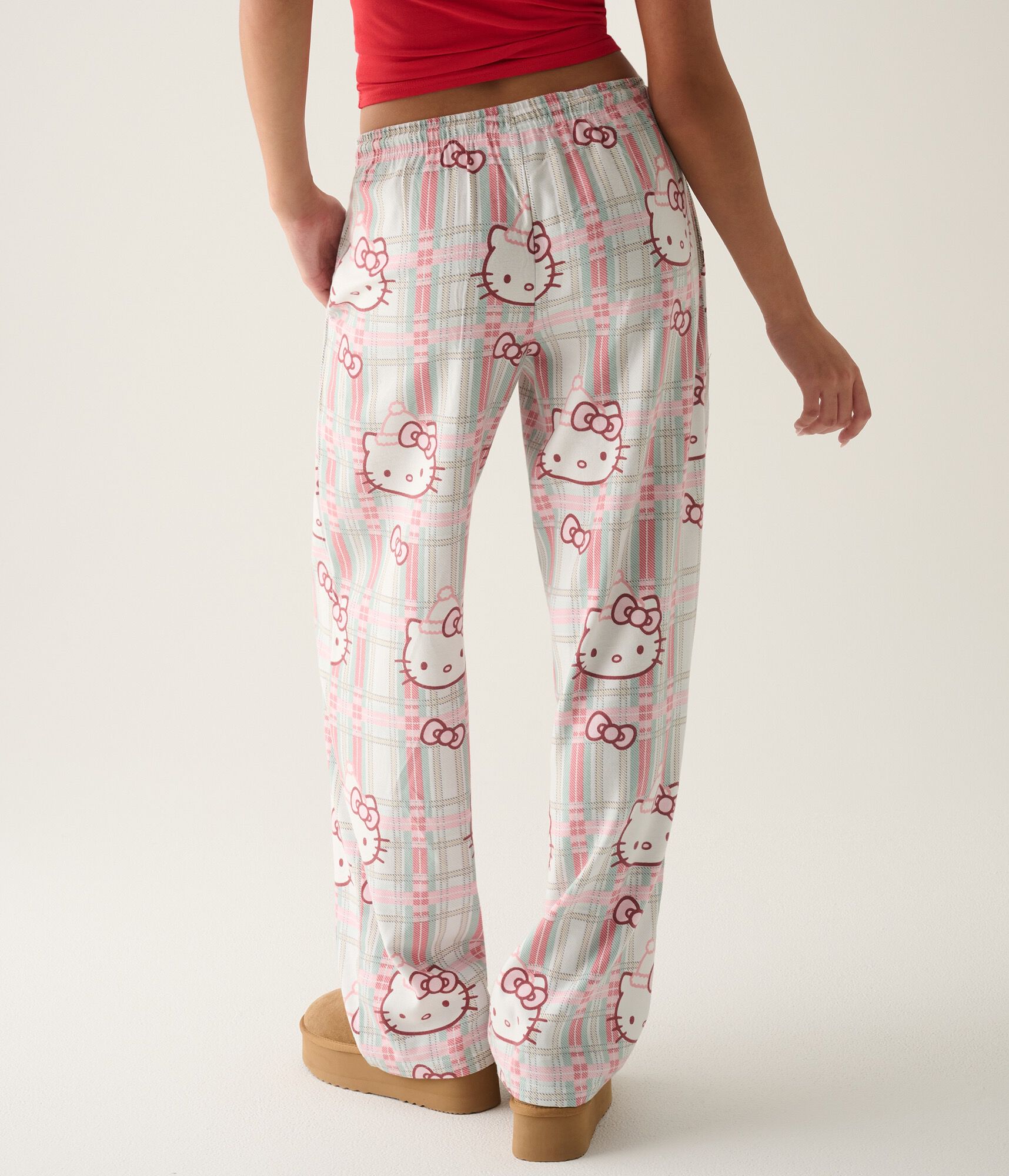Hello Kitty Plaid Flannel Sleep Pants