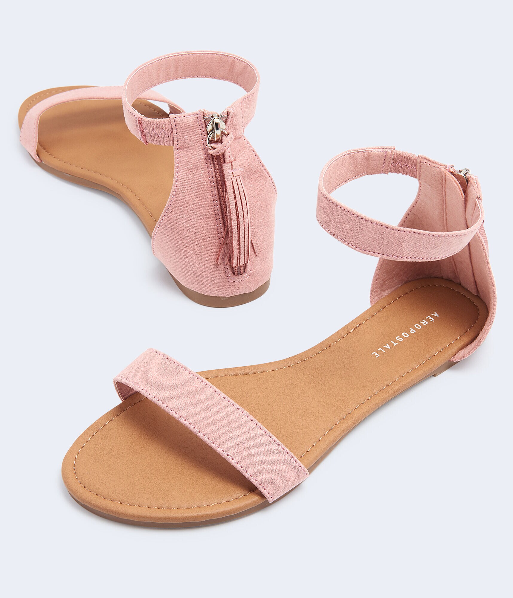 Faux Suede Tassel Gladiator Sandal