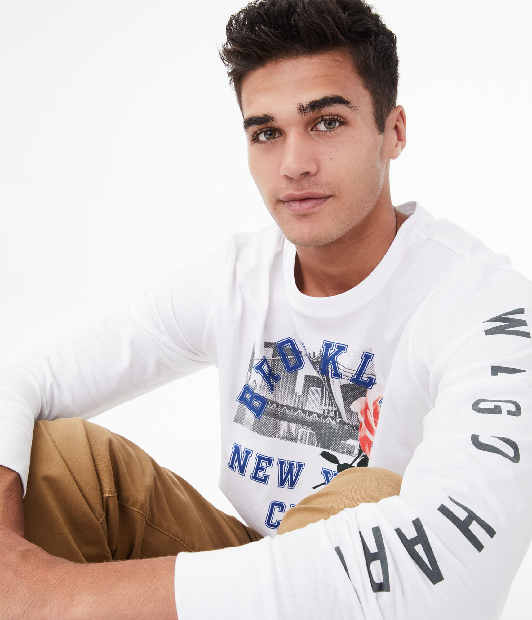 Long Sleeve Brooklyn Rose Graphic Tee