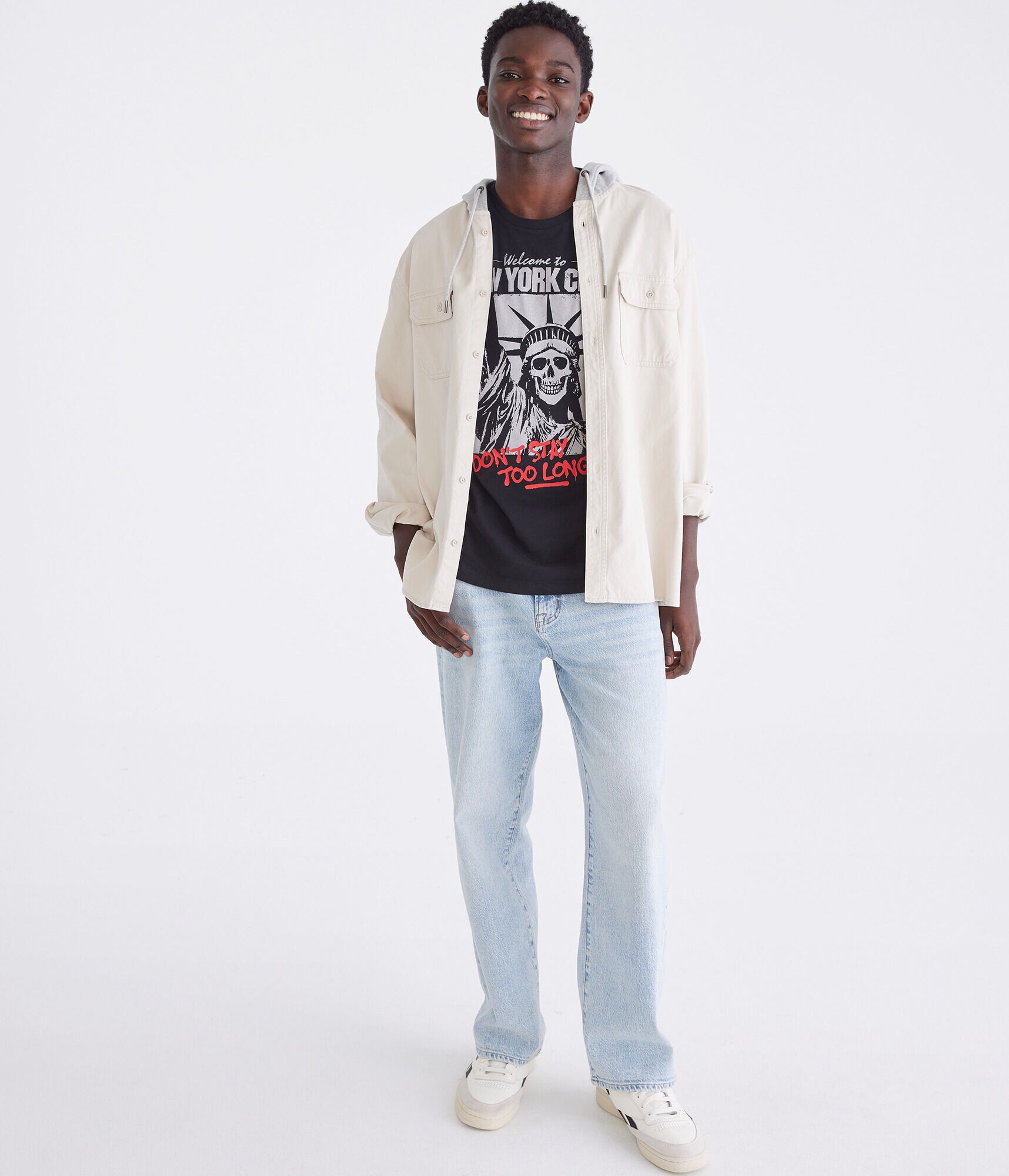 Statue Of Liberty Skull Graphic Tee