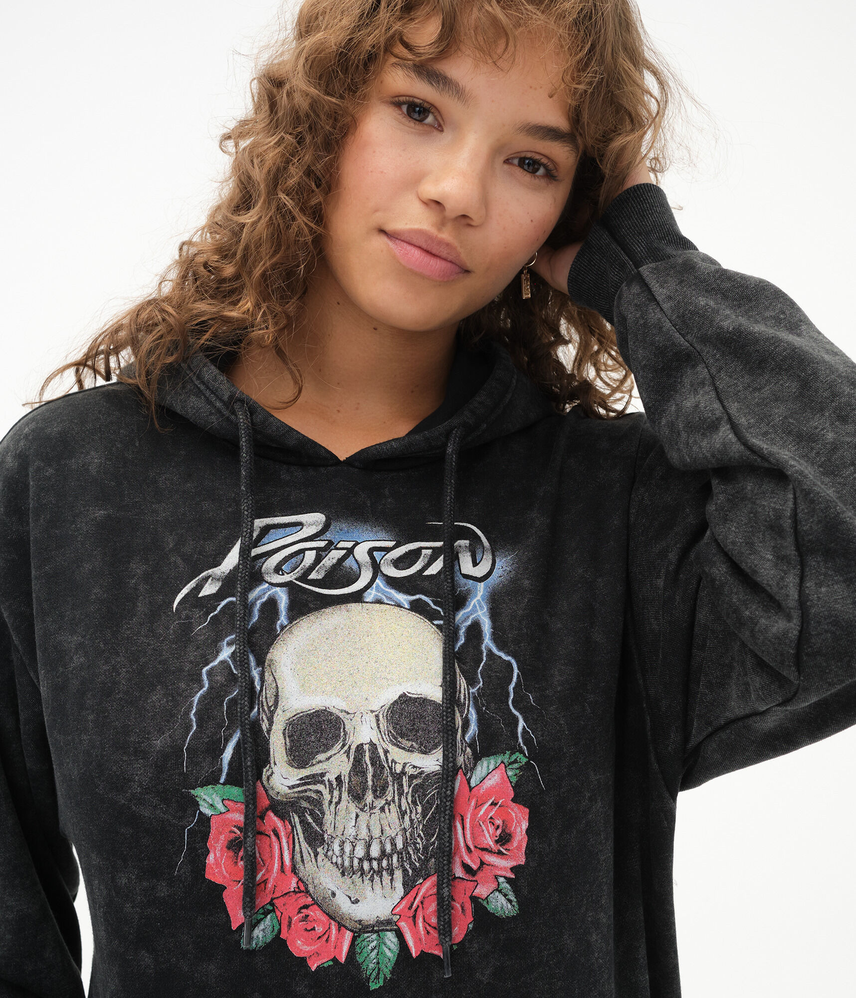 Poison Washed Boyfriend Pullover Hoodie