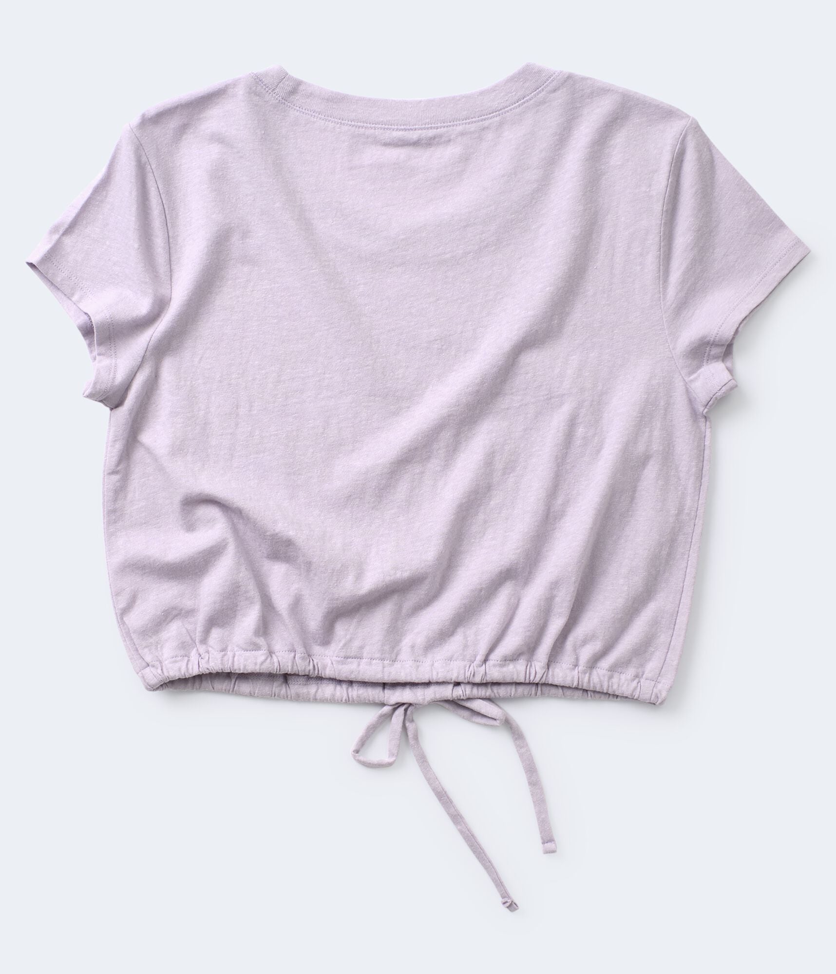 Drawstring-Hem Cropped Tee