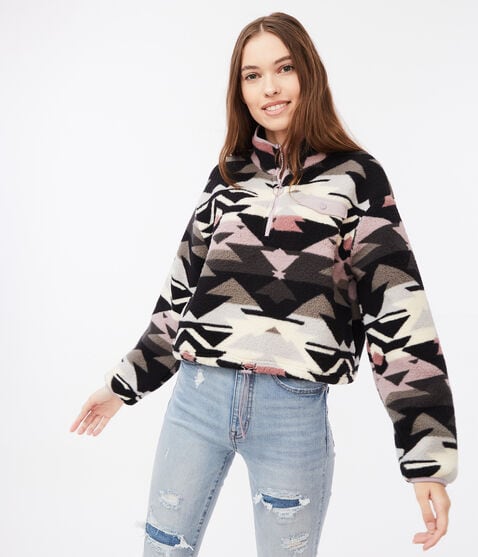 Aztec Sherpa Fleece Half-Zip Pullover