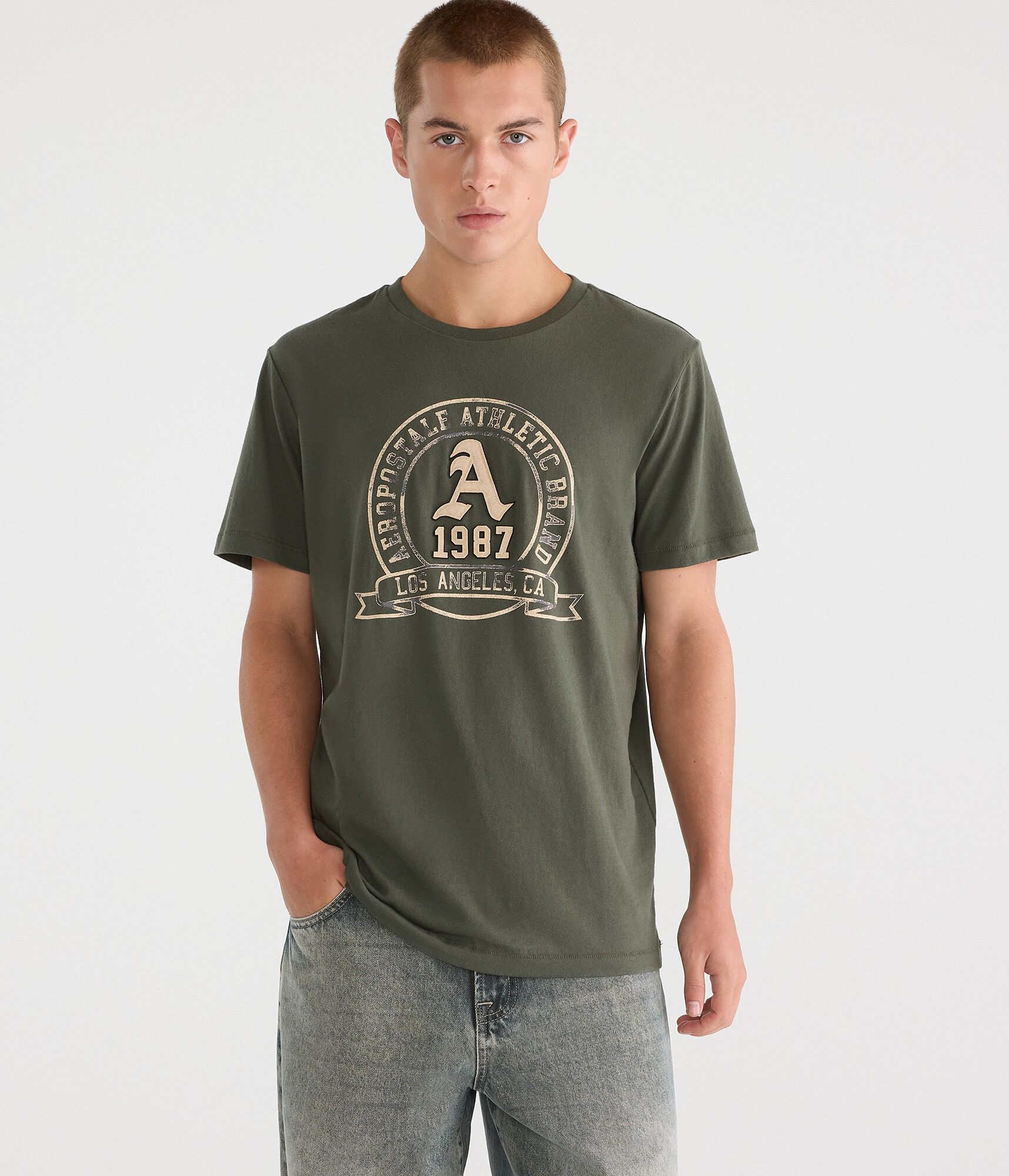Aeropostale Athletic Brand Appliqu&eacute; Graphic Tee