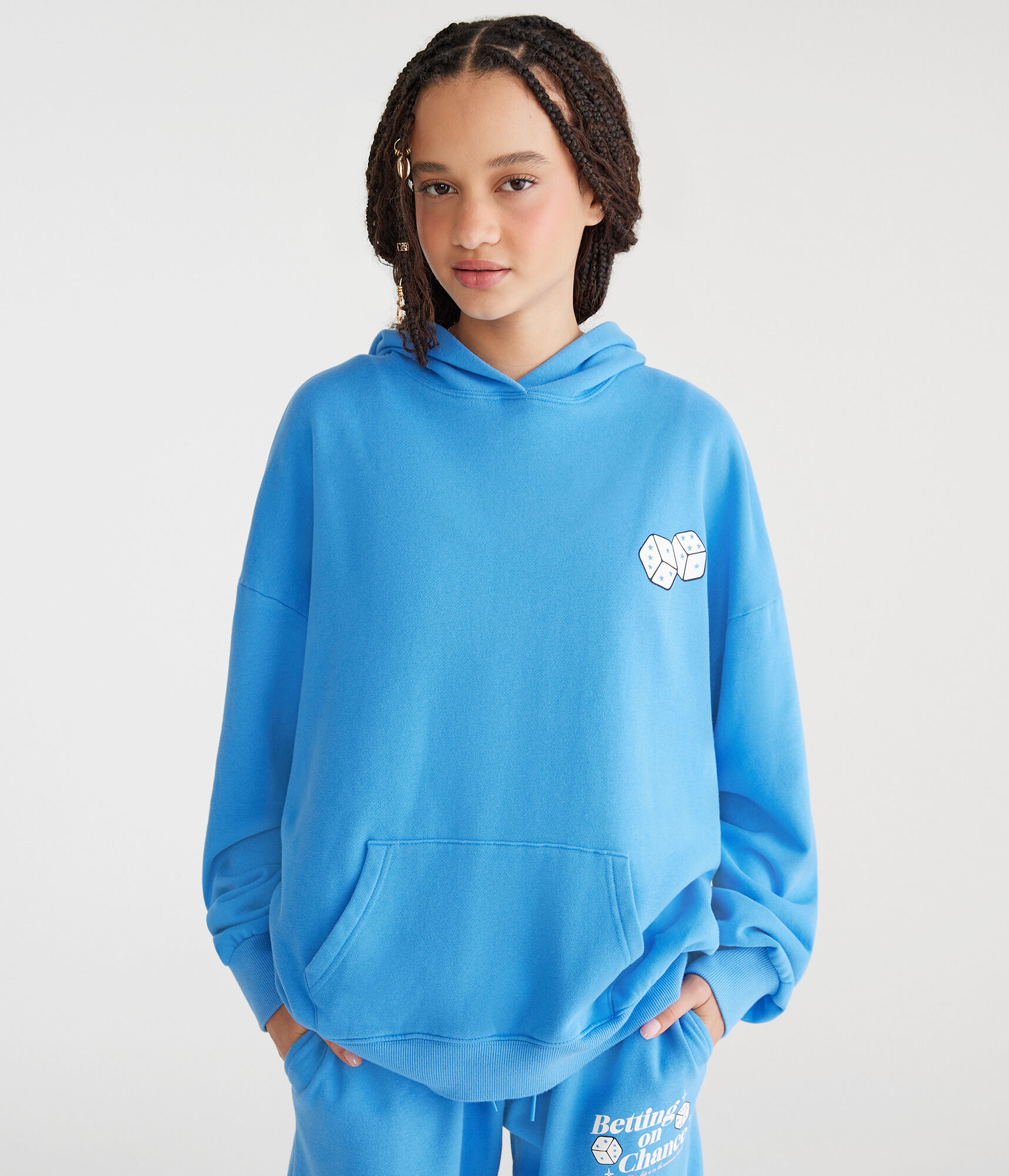 Betting On Chance Oversized Pullover Hoodie