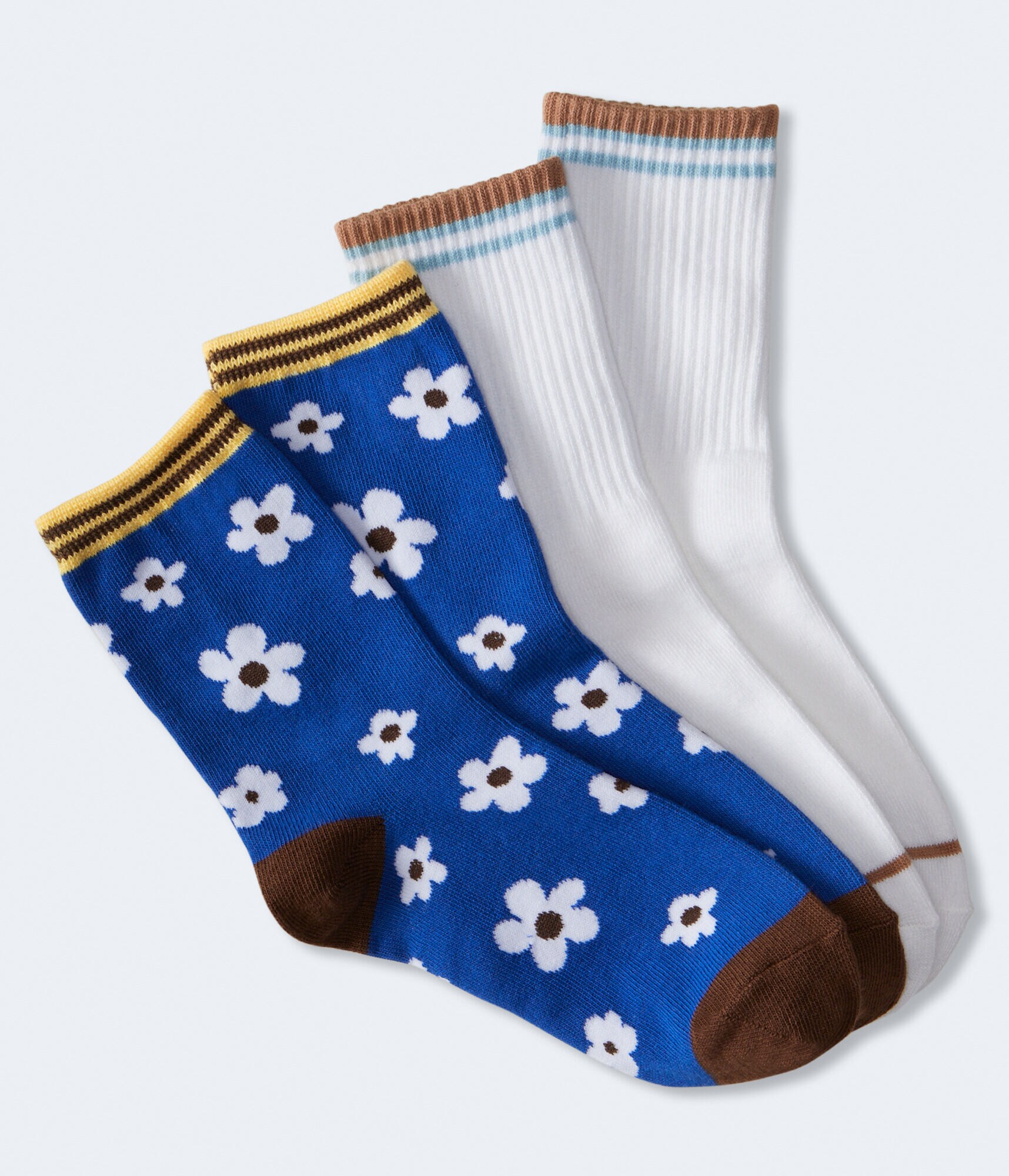 Daisy &amp; Stripes Crew Sock 2-Pack