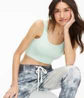 Acid Wash Seamless Twist-Front V-Neck Crop Top