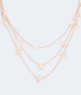 Semi-Precious Stone & Butterfly Necklace 2-Pack