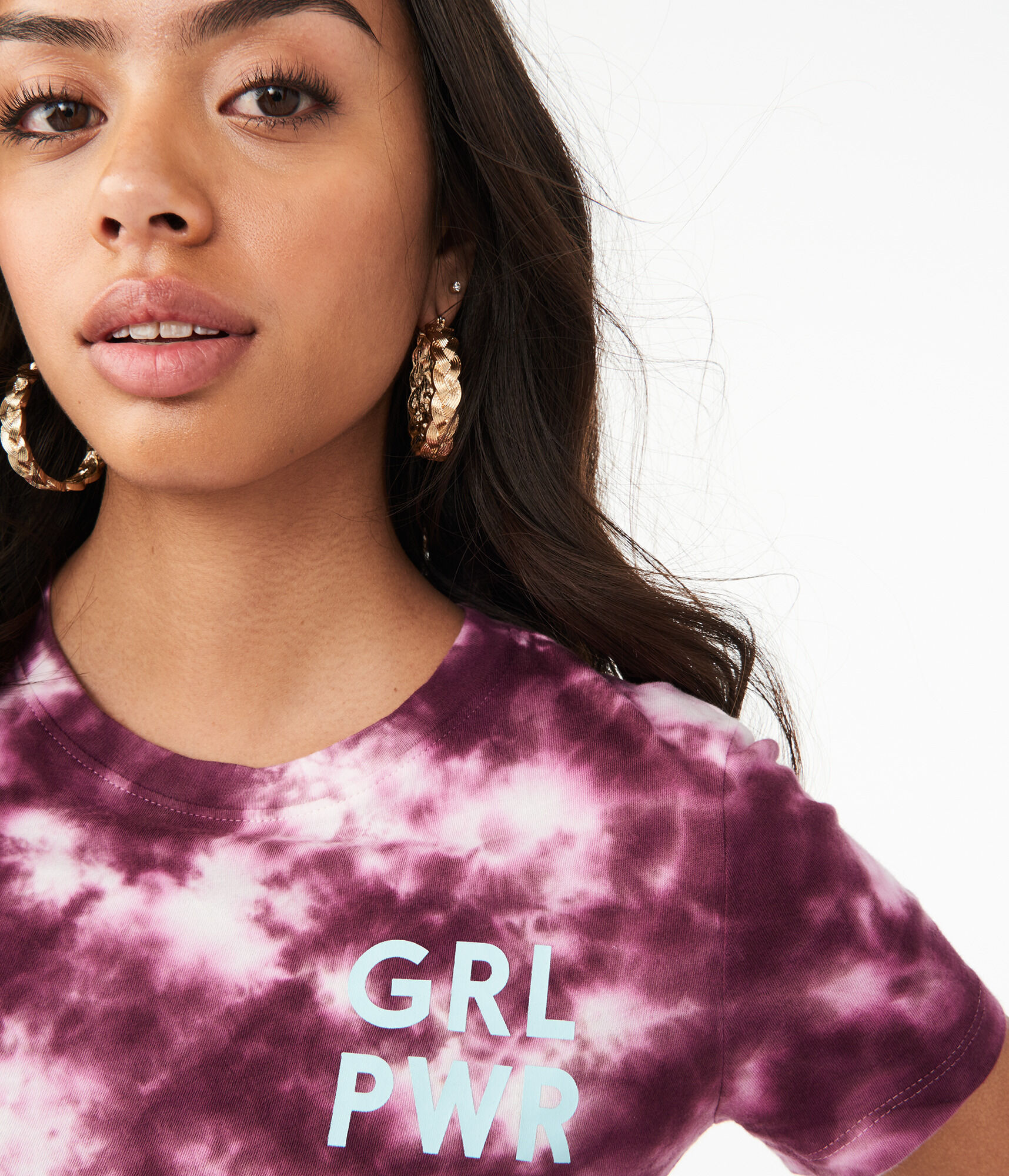 Free State Grl Pwr Tie-Dye Graphic Tee
