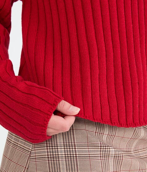 Ribbed V-Neck Sweater Ribbed V-Neck Sweater