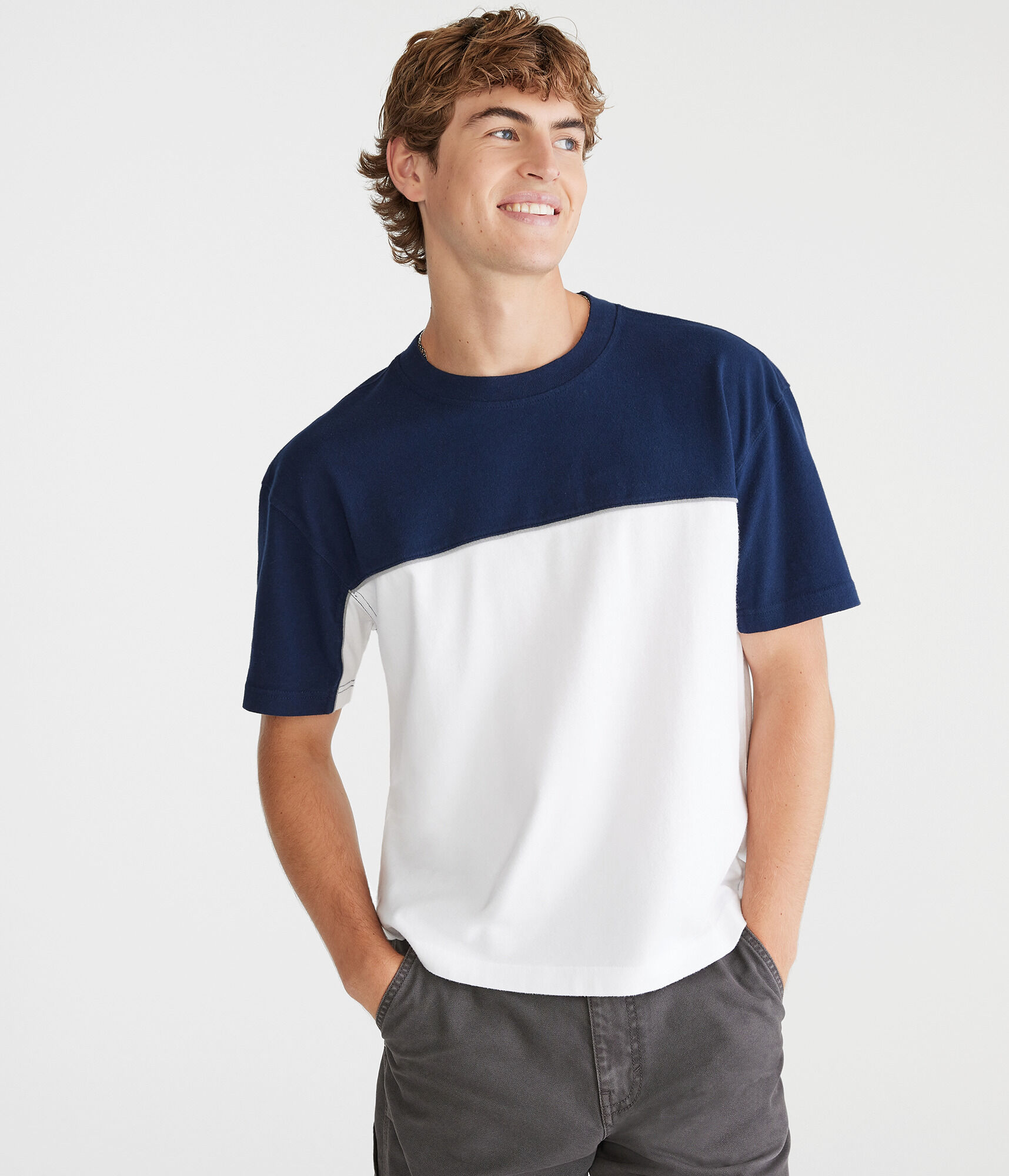 Vintage Colorblocked Crew Tee